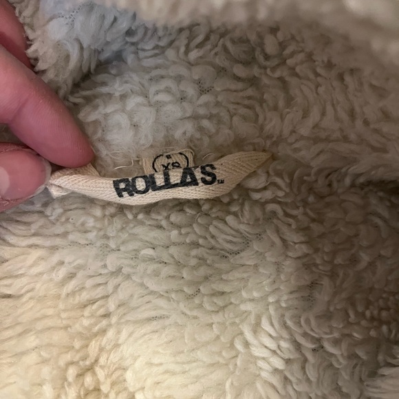 Rolla’s Denim Chambray Blue Sherpa Jacket | Size XS / 6 - Picture 6 of 6